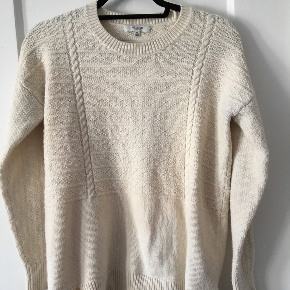 Cream color Madewell Sweater size M